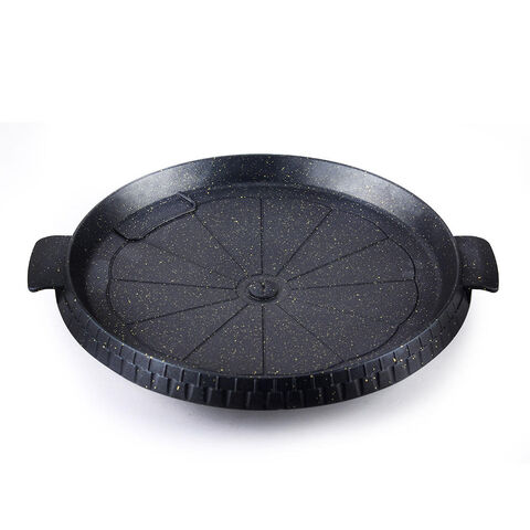Korean Barbecue Grill Pan Round Induction Griddle Pan Camping for