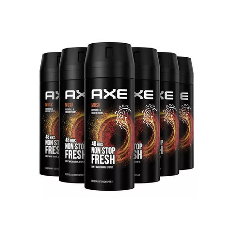 3 x Axe ( Lynx) Deodorant Body Spray 150ml Marine Musk Africa You Black  Apollo