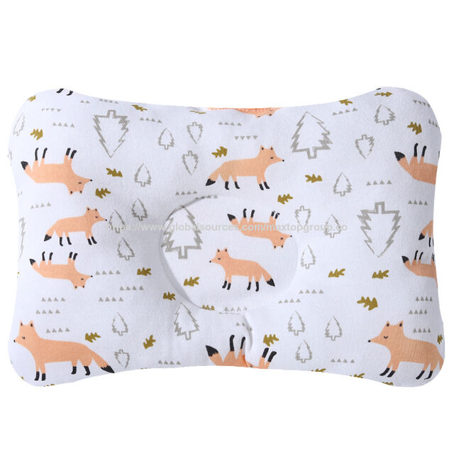 Juego de almohadas para bebé baratas, almohada anticabeza plana, 100% algodón, almohada transpirable para bebé for sale at factory direct price