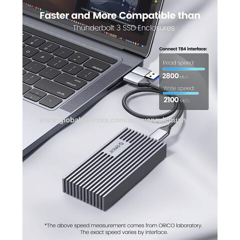 Thunderbolt 3 Four-Slot M.2 NVMe SSD Enclosure 40Gbps up to 2800MB