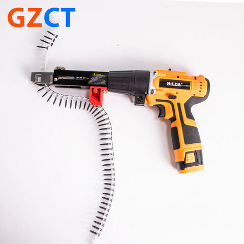 Hilda Automatic Screw Drywall Cordless Nailer Gun For Concrete Wall ...