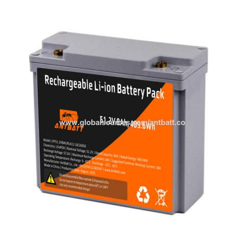 Buy Wholesale China Lifepo4 Battery Pack 51.2v 8ah & Lifepo4 Battery at USD  110