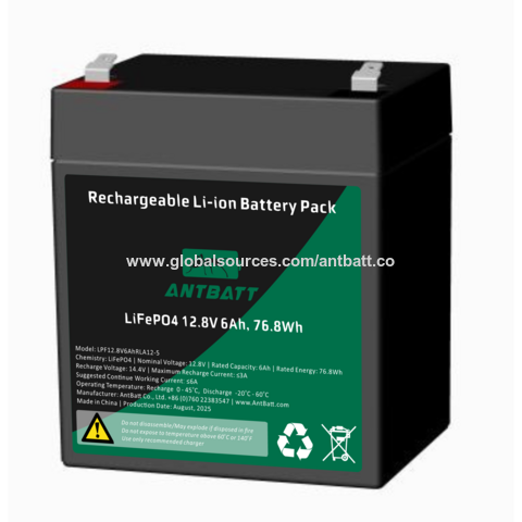 Buy Wholesale China Lifepo4 Rechargeable Battery Pack 12.8v 6ah