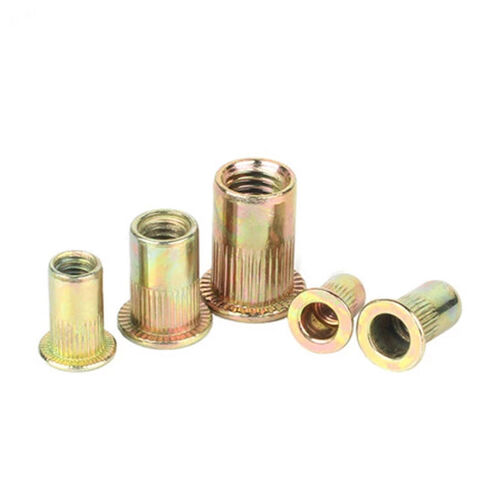 Buy Wholesale China Flat-head Rivet Nut Zinc Plated Carbon Steel Flat Head  Threaded Cap Knurled Nuts Rivet & Knurled Nuts Rivet at USD 0.01