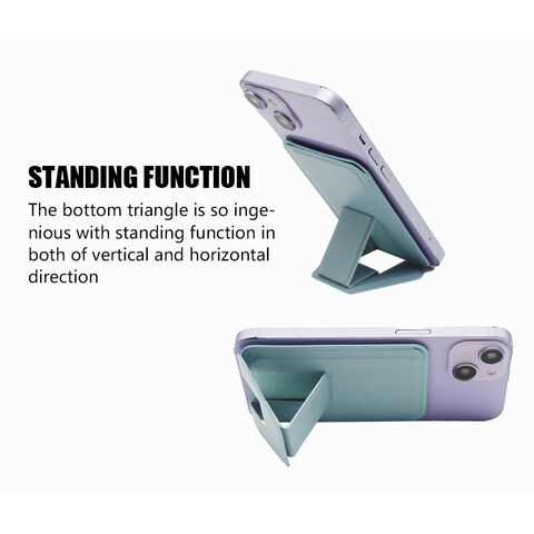 Soporte magnético titular de la tarjeta de visita puede contener 3 tarjetas de cuero flexible titular de la tarjeta para el iPhone 15/14/13/12 series for sale at factory direct price