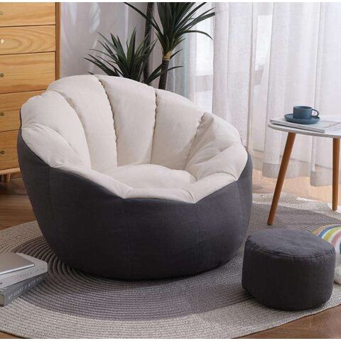 7FT Memory Foam Bean Bag Chair Cover Living Room Furniture Lazy Sofa Bed  Cover