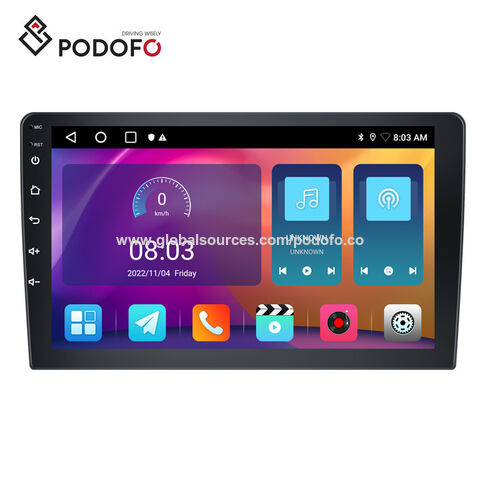 Podofo 2 DIN Radio de Coche Android Carplay Android Auto Hi-Fi Pantalla  Táctil de 7 GPS WiFi Bluetooth FM RDS Radio 2 USB Reproductor de Estéreo  para