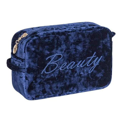 Achetez en gros Broderie Personnalisée Logo Velours Sacs à Cosmétiques Sac  De Toilette Réutilisable à Fermeture éclair Maquillage Pochette Sac Pour  Femmes Filles Chine et Sac Cosmétique à 0.85 USD