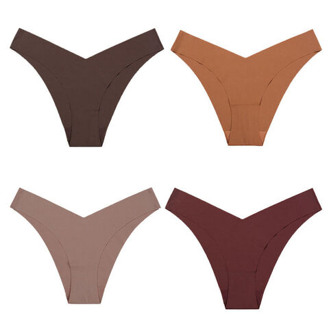 Reusable C-string Briefs Thongs Adhesive Panties Lingerie Underwear -  Natural, S 
