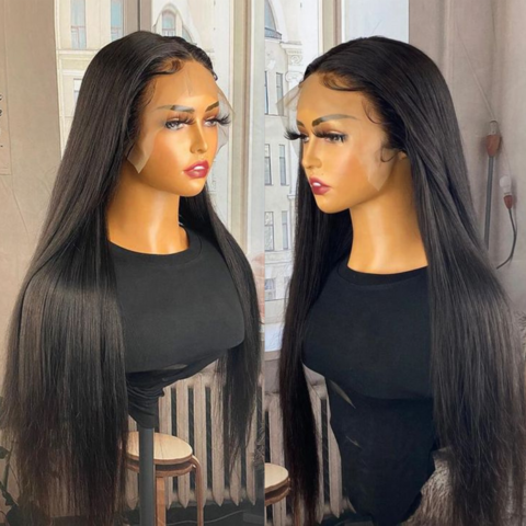 360 Lace Frontal Wigs for Black Women Brazilian Straight 100% Human Hair  Wigs 