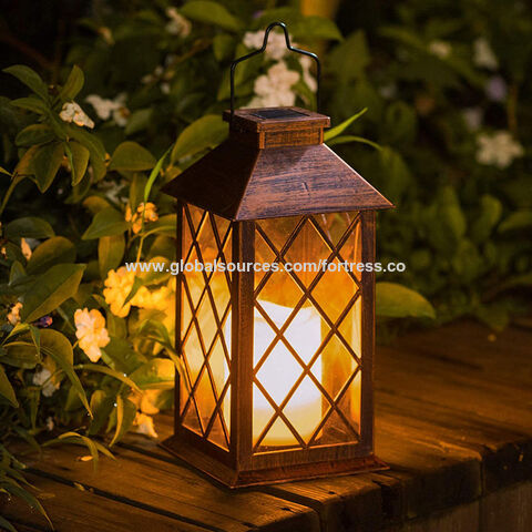 Outdoor Solar Lantern Lights, Solar Lamp Candle Lantern