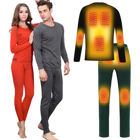 Men's Heated Underwear Thermal Set, USB Insulated Heated Underwear Thermal  Set with 3 Heating Levels And 6 Heating Zones for Winter/Skiing,M :  : Fashion