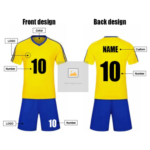 Cheap Custom Boys Cotton Soccer Jerseys Generic Soccer Retro