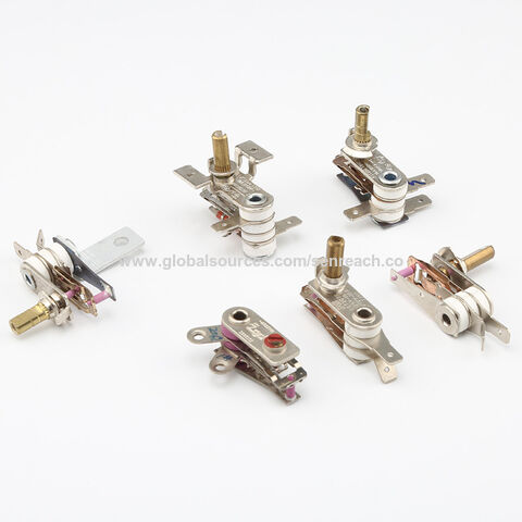Thermostat Bimétallique Chauffage 10A/16A AC 250V - Réglage Précis 90°C Avec Bouton