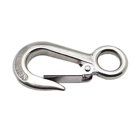 304 Stainless Steel Crane Scale Grab Hooks,Slip Hooks,Stainless Steel  Lifting Hook Rigging Accessory with Safety Latch (Grab Hooks 500KG)