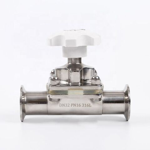 Ss304/ss316l Stainless Steel Sanitary Manual Tri Clamp Diaphragm Valve ...