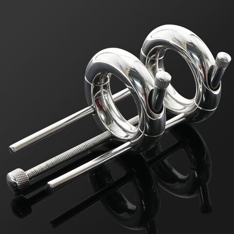 Cockring Ballstretcher En Métal Bleu - 8 X 55 Mm - Neuf
