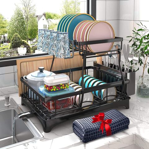 The Sink Drying Kitchen Dish Rack Amazon Saqiang Large Capacity