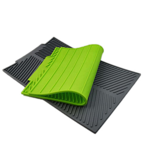 Silicone Draining Board Mat Folding Draining Mat Large Heat Resistant Pad  Eco-Friendly - China Silicone Draining Board Mat and Dish Drying Pad  Silicone price