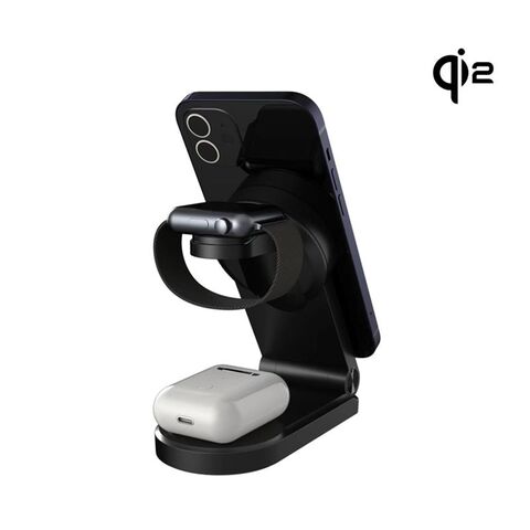 Compre Qi2 Fábrica Magnética Cargador Inalámbrico 15w Plegable Con Pantalla  Para Iphone 15 Teléfono Móvil Reloj Earpod y Cargador Inalámbrico de China  por 12.75 USD