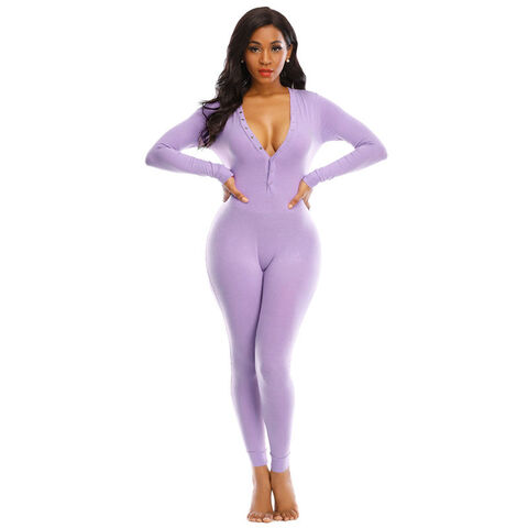 Plus Size Blank Solid Color Cotton Adult Onesie Pajamas Custom