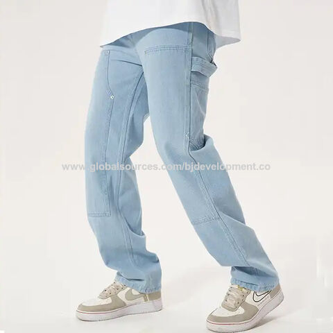 Botão Bolso Rasgado Zíper Simples Jeans  Pantalones de moda, Jeans de  moda, Pantalones jeans de moda