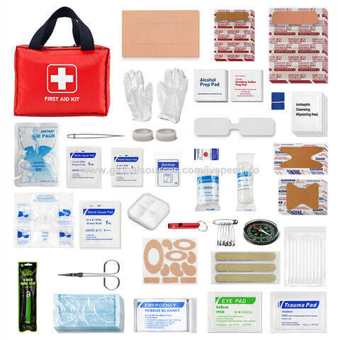 First Aid Kit - 163 Piece Waterproof Portable Essential Injuries