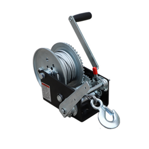 1200lbs Trailer Hand Winch With 8m Wire Rope Single Speed Portable