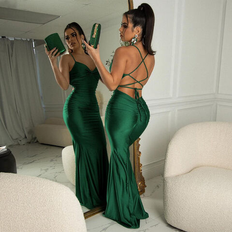 Vestido midi ajustado con adorno de plumas, de venta caliente, sin mangas, sexy, para mujer, para fiesta formal, vestido de noche for sale at factory direct price