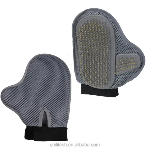 Guante de aseo para mascotas, suave, personalizado y de venta caliente para perros y gatos - Guante de masaje para baño de mascotas