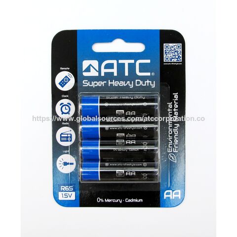Buy Wholesale Hong Kong SAR Aa Size R6 Pvc Jacket 1.5v Dry Battery Zinc ...