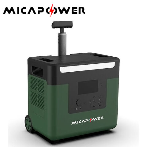 محطة طاقة محمولة ببطارية ليثيوم LiFePO4 من Mica بقوة 3600 واط OEM ODM قابلة لإعادة الشحن إضاءة شمسية للطوارئ بنك طاقة محمول 3.6 كيلو واط