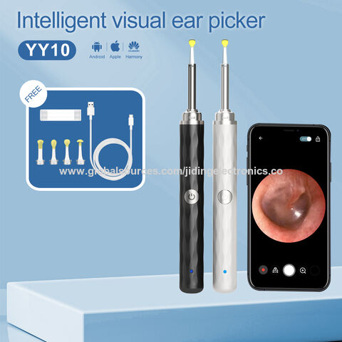 Outil de suppression de cérumen, otoscope de nettoyage d'oreille avec  lumière, kit de nettoyage d'oreille avec 5 pièces d'oreille, nettoyeur d'oreille  avec caméra 1080p, outil de suppression de cérumen pour iPhone, iPad
