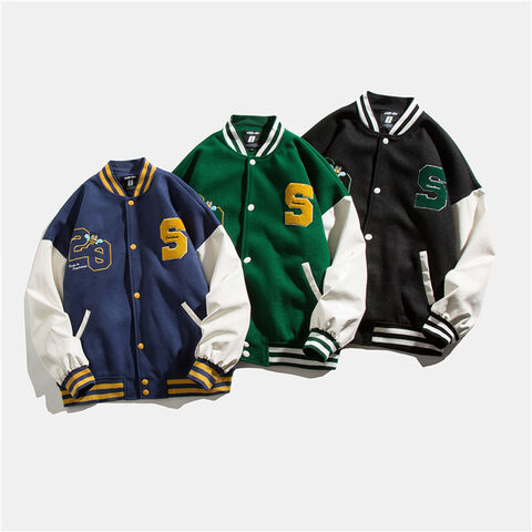 Custom Wholesale Vintage PU Leather Sleeves Men Women Embroidery Down  Puffer Winter Sports Bomber Streetwear Letterman Baseball School College Varsity  Jacket - China Cotton Jacket and Printed Jacket price