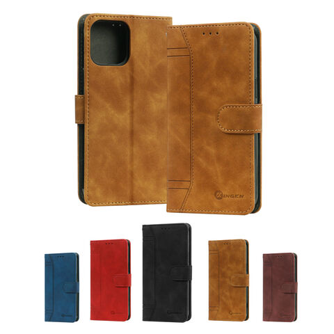 Custom Design PU Leather Phone Wallet Mobile Phone Case for iPhone