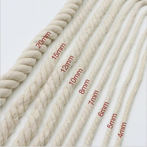 Wholesale High Quality Sash Cord Solid Braid Natural Color Cotton