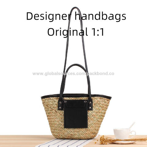 Summer Vintage Handmade Straw Shoulder Bag, Straw Bag, Summer Trend Straw  Bags Women's Handbags Zip Colorblock Tote Bags Bags (Color : Beige) :  : Clothing, Shoes & Accessories