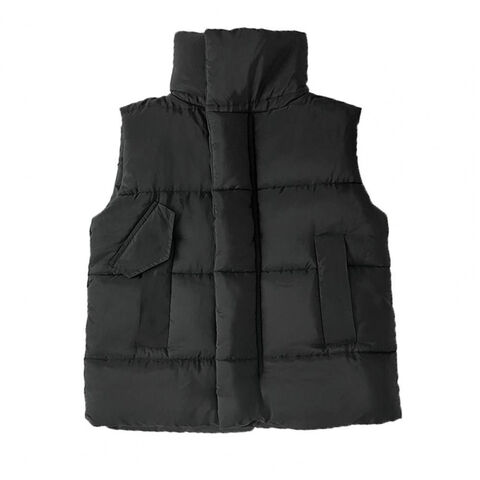 Ladies sleeveless puffer clearance jacket