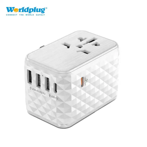 Worldplug EXW Preis Schnelles 3U+2C Wandladegerät AC Adapter Weltweiter Universalstecker 45W PD Lade-Reiseadapter for sale at factory direct price