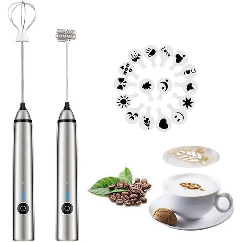 Milk Frother, USB Rechargeable 3 Speeds Mini Drink Mixer Electric Coffee  Frother Hand Held - Egg Beater, Mini Foamer for Cappuccino,Lattes, Matcha,  Hot Chocolate 