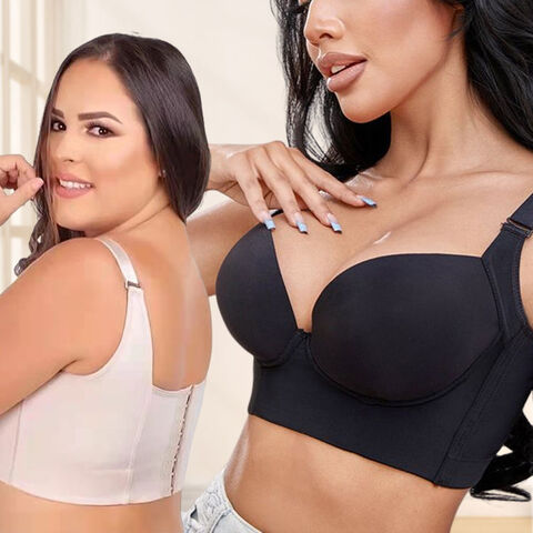 Sports Bra for Big Busted Women Plus Size Wireless Comfort Everyday Bras  Full Figure Push Up Gathered Bras Brassieres
