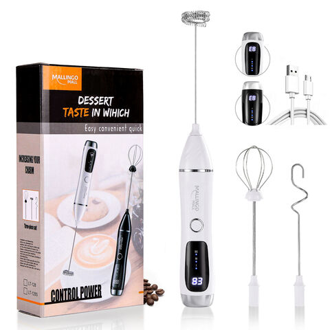 Buy Wholesale China Lcd Digital Display Usb Rechargeable Handheld Electric  Milk Frother Whisk For Lattes Coffee Cappuccino Hand Mixer Form Maker & Milk  Frother at USD 4.95