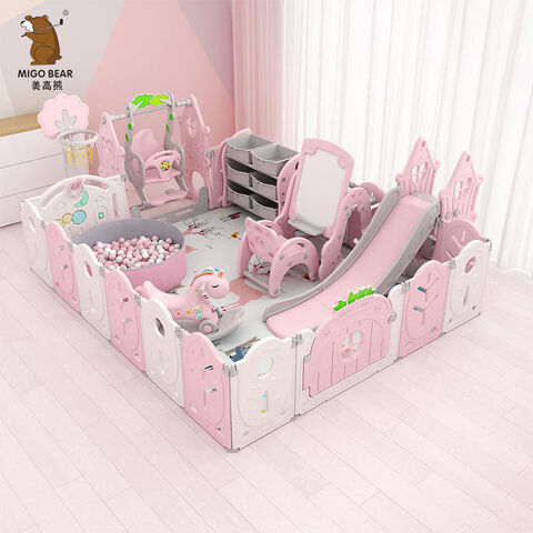 Children Kids Play Yard Plastic Baby Playpen Indoor Safety Fences