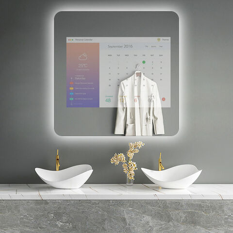 Wholesale Hotel Household Large Size LED Round Bath Mirror Smart TV Mirror  Wall Mounted Bathroom Smart Mirror with TV - China Interactive Mirror,  Mirror TV