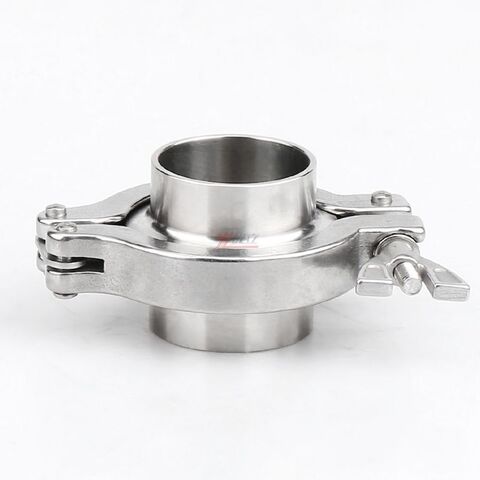 Hygienic food grade Sanitary Stainless Steel 304 SS316L DIN SMS 3A clamp KF25 KF40 Pipe Fitting Complete Sets Vacuum Ferrule for sale at factory direct price