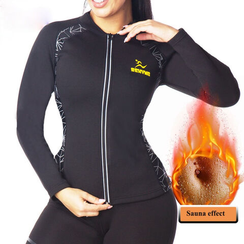 Sauna Suit for Women Sweat Set Workout Shapewear Long Sleeve Fat