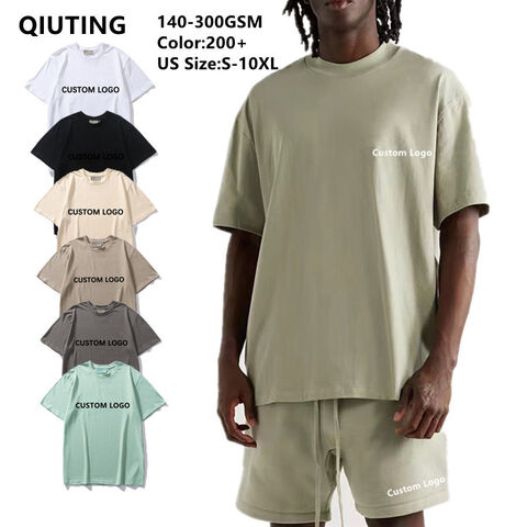 Custom Drop Shoulder Plus Size T-shirt Oversized Blank Mens Cotton