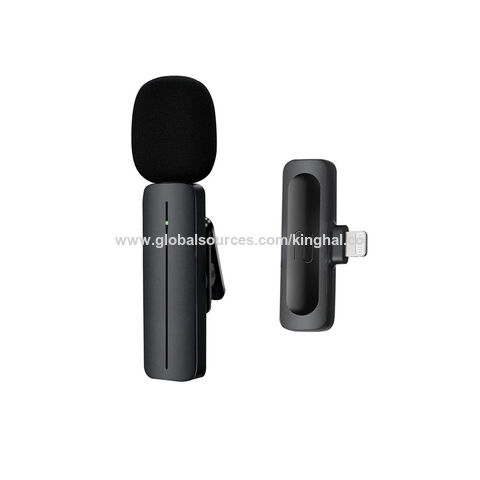Micrófono Inalámbrico De Solapa Lavalier Con Clip Compatible Para iPhone y  iPad