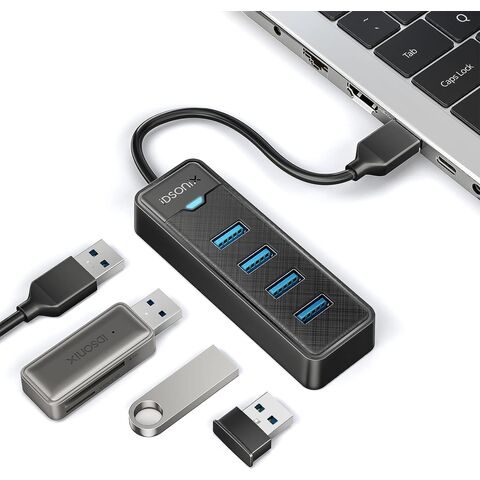 4 puertos USB 3.0 Hub , divisor USB para portátil Multi USB Port Expander,  datos compatibles con OS 10.