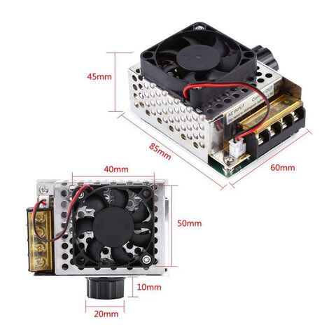 Dimmer, Ac 220v 9a 4000w Scr Voltage Regulator Motor Fan Regulator Speed  Controller Dimmer